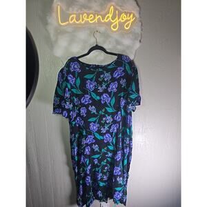 Vintage Carolina Wells Maxi Plus Dress Womens 20 Vacation Resortwear Cruise